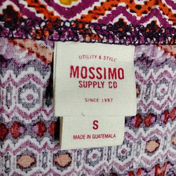 Mossimo Supply Co. Maxi Boho Skirt Size Small Pink and Orange Tones Aztec Print - Picture 9 of 10